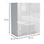 Kuchynská skrinka 60G 2F V72 LUX biela,2