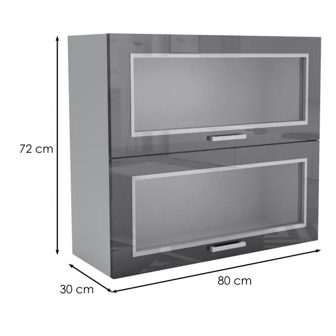 Kuchynská skrinka 80G 20W LUX čierna
