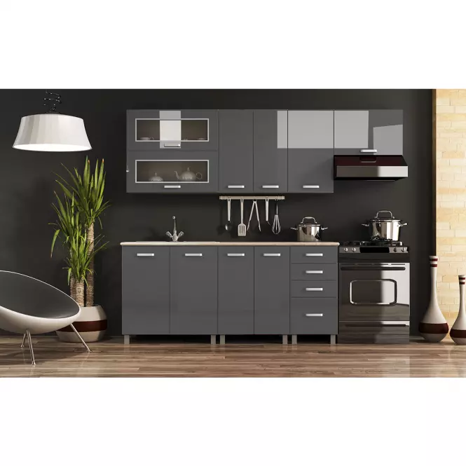 Kuchynská skrinka G1F 30 V-72 LUX šedá,3