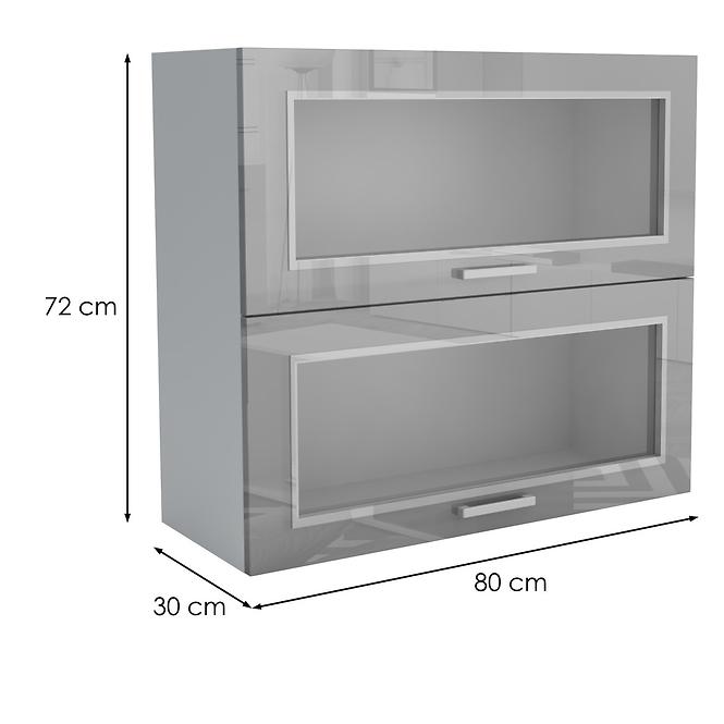 Kuchynská skrinka 80G 20W LUX šedá