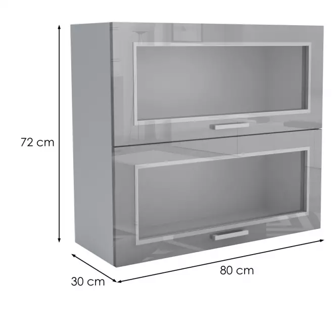 Kuchynská skrinka 80G 20W LUX šedá,2