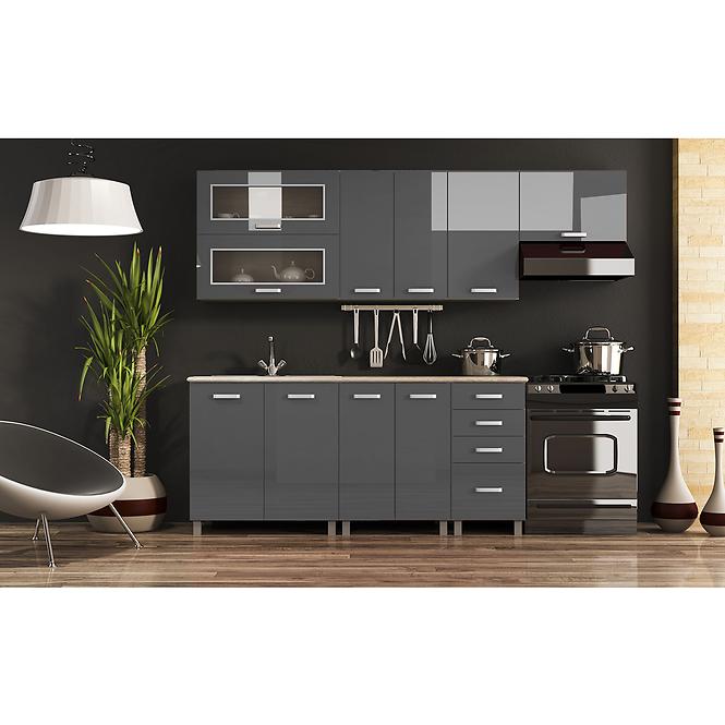 Kuchynská skrinka 60G 2F V72 LUX šedá