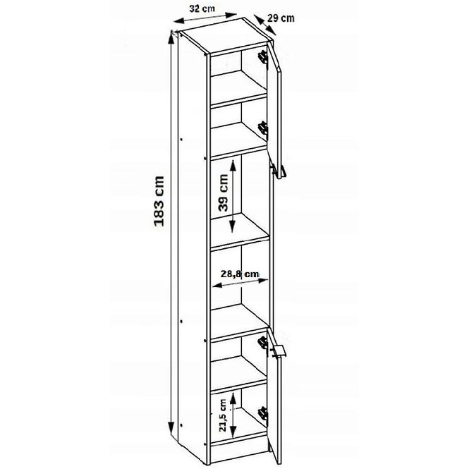 Regál R-1 biela