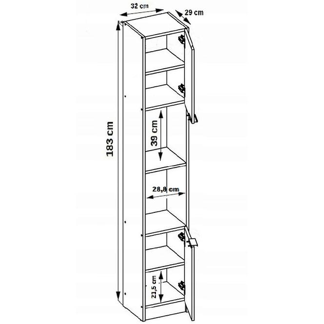 Regál R-1 biela