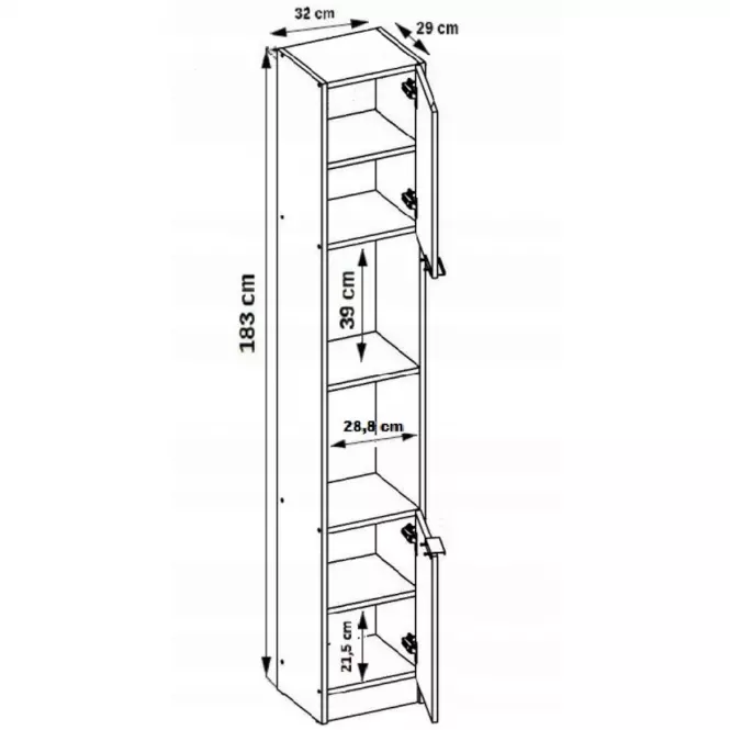 Regál R-1 biela,2