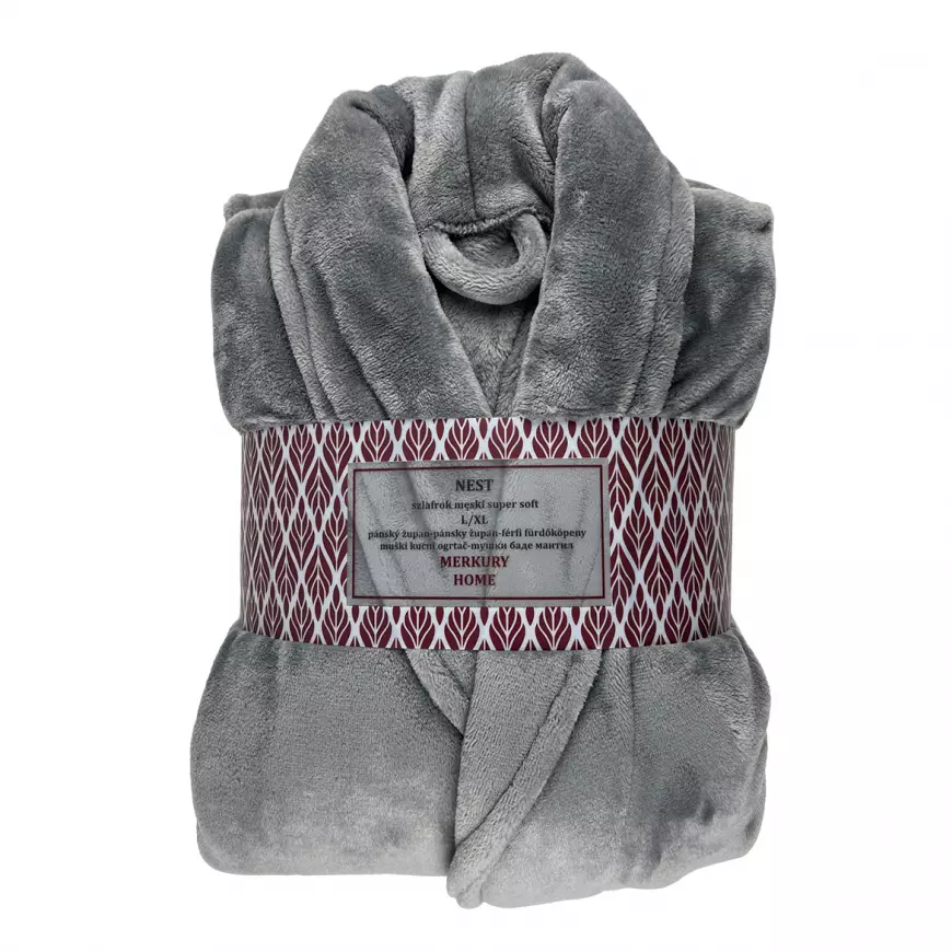 Župan Nest Super Soft tmavosivá L/XL Merkury Home