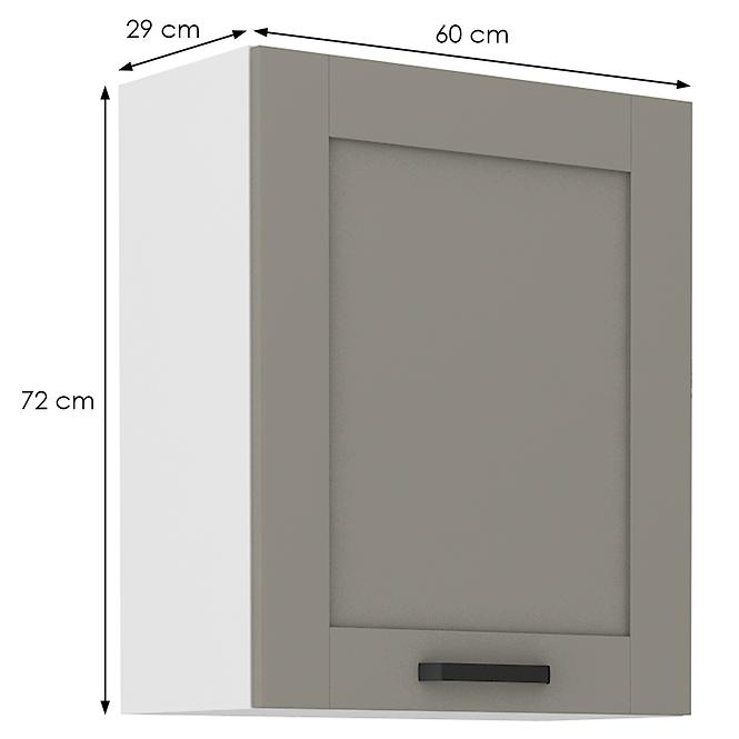 Kuchynská skrinka Luna claygrey/biela 60G-72 1F