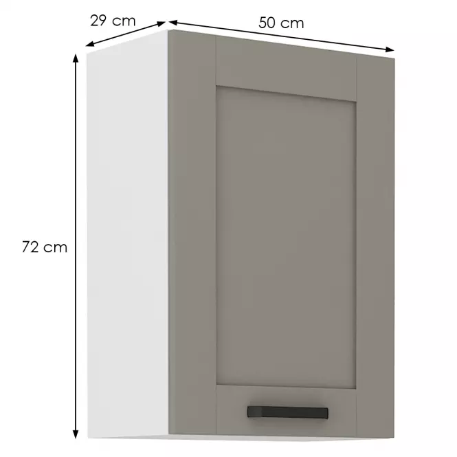 Kuchynská skrinka Luna claygrey/biela 50G-72 1F