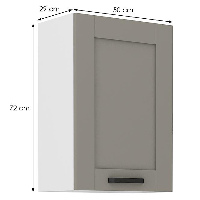 Kuchynská skrinka Luna claygrey/biela 50G-72 1F