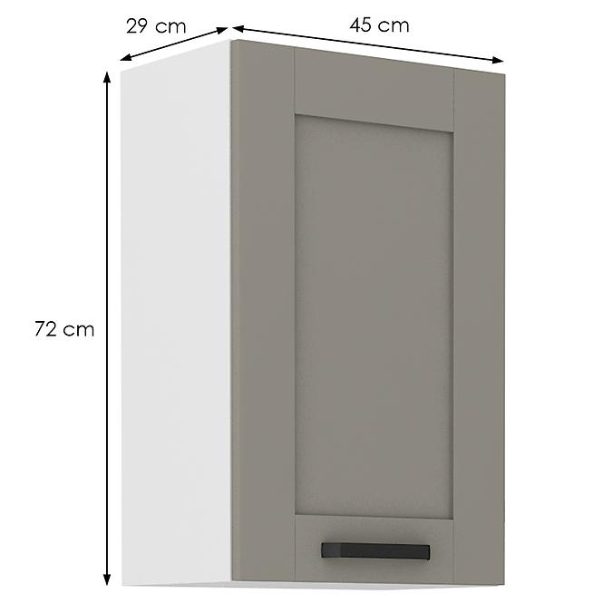 Kuchynská skrinka Luna claygrey/biela 45G-72 1F