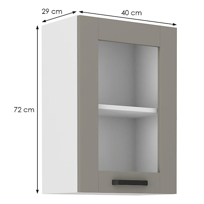 Kuchynská skrinka Luna claygrey/biela 40GS-72 1F