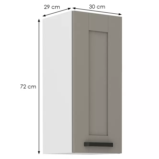 Kuchynská skrinka Luna claygrey/biela 30G-72 1F