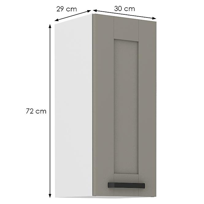 Kuchynská skrinka Luna claygrey/biela 30G-72 1F