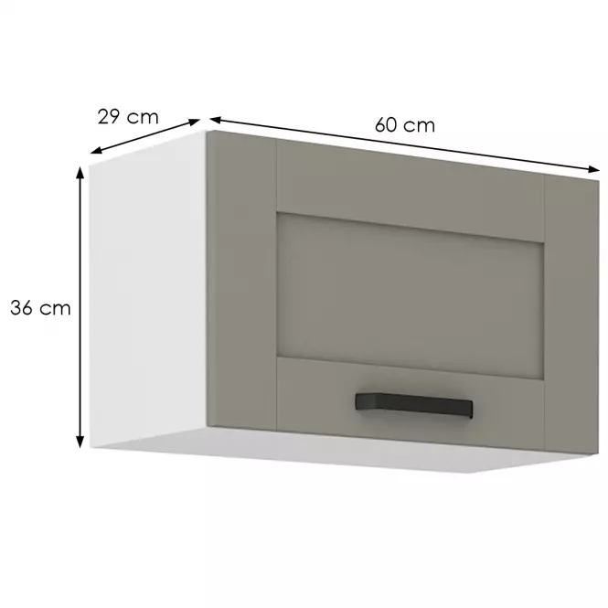 Kuchynská skrinka Luna claygrey/biela 60GU-36 1F,2