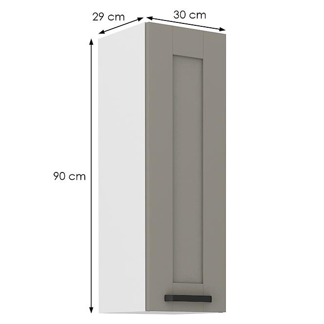 Kuchynská skrinka Luna claygrey/biela 30G-90 1F