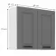 Kuchynská skrinka Luna dustgrey/biela 80G-72 2F,2