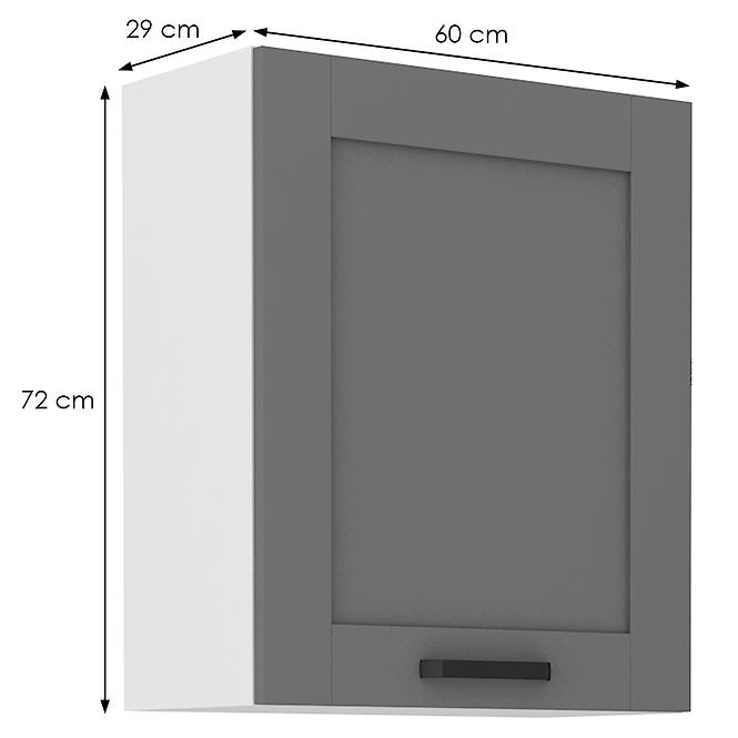 Kuchynská skrinka Luna dustgrey/biela 60G-72 1F