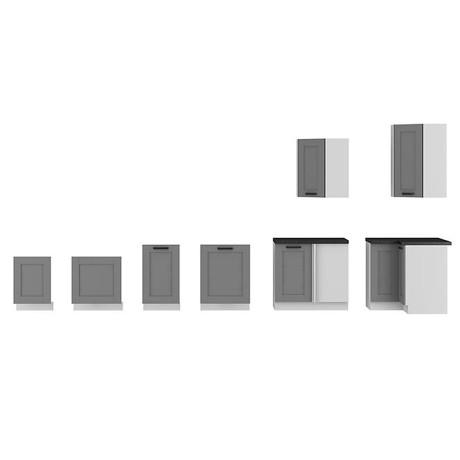 Kuchynská skrinka Luna dustgrey/biela 60G-72 1F