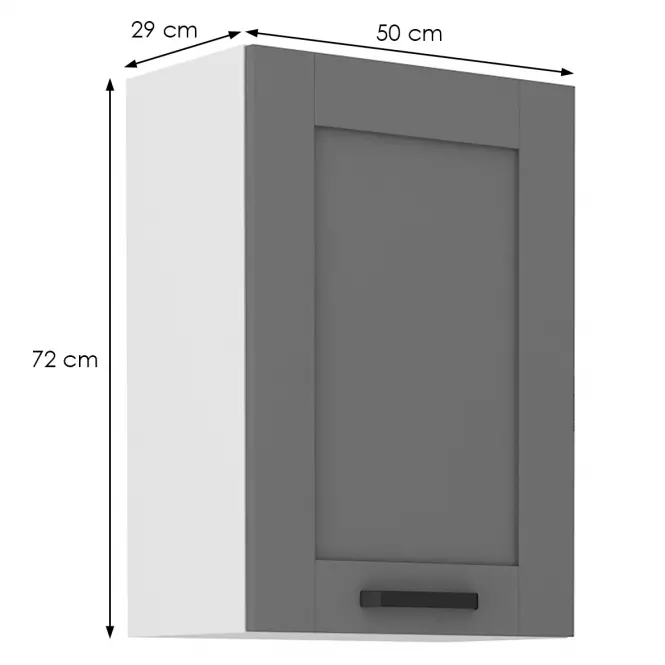Kuchynská skrinka Luna dustgrey/biela 50G-72 1F