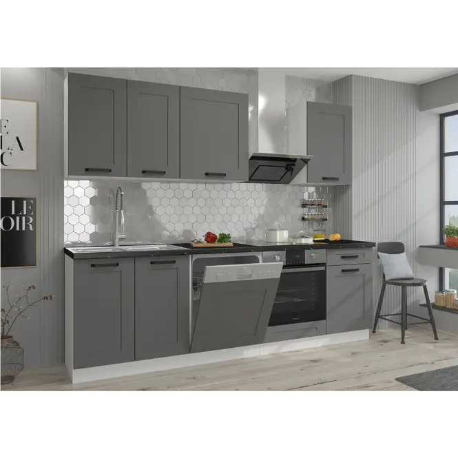 Kuchynská skrinka Luna dustgrey/biela 50G-72 1F,5
