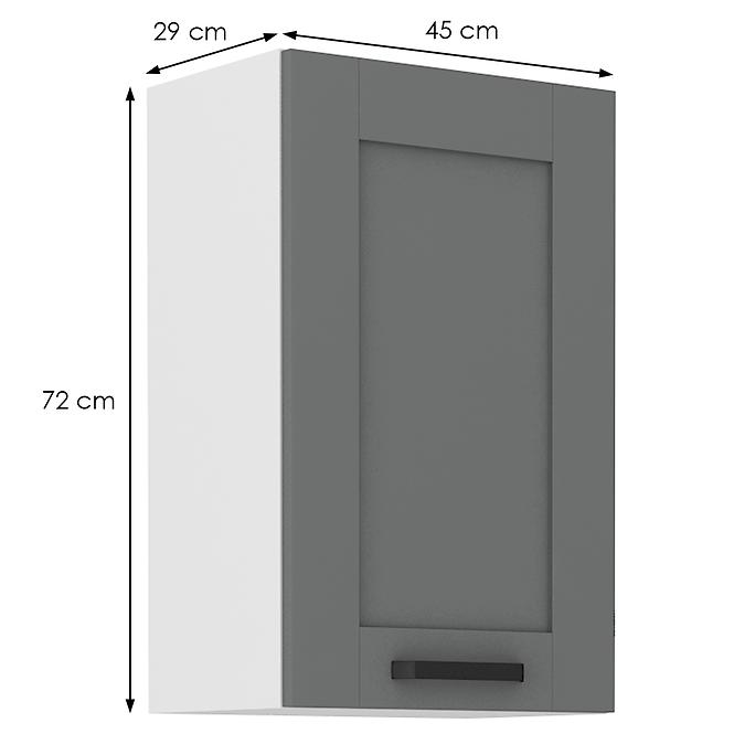 Kuchynská skrinka Luna dustgrey/biela 45G-72 1F