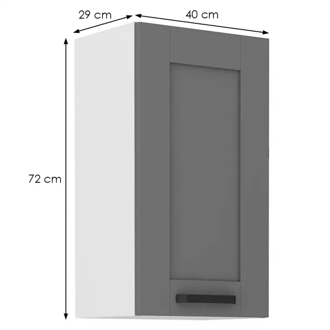 Kuchynská skrinka Luna dustgrey/biela 40G-72 1F