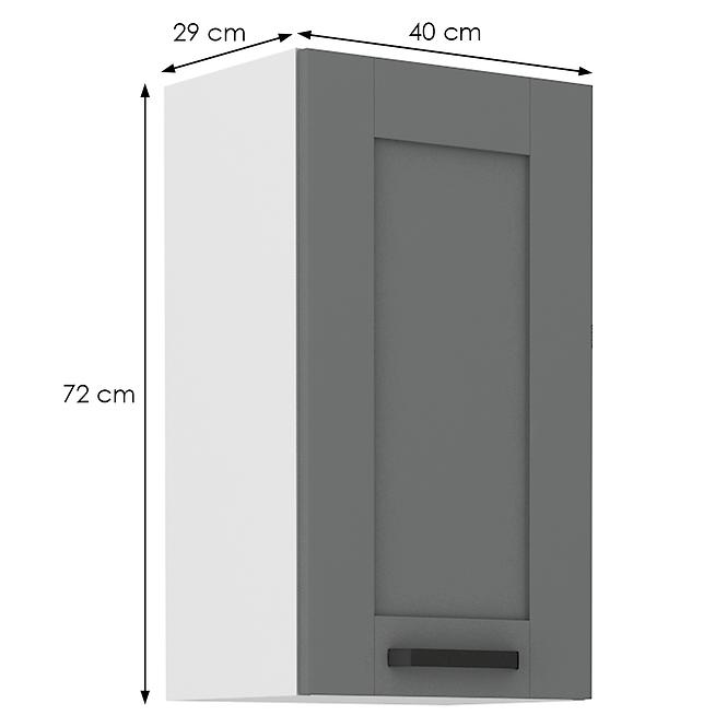 Kuchynská skrinka Luna dustgrey/biela 40G-72 1F