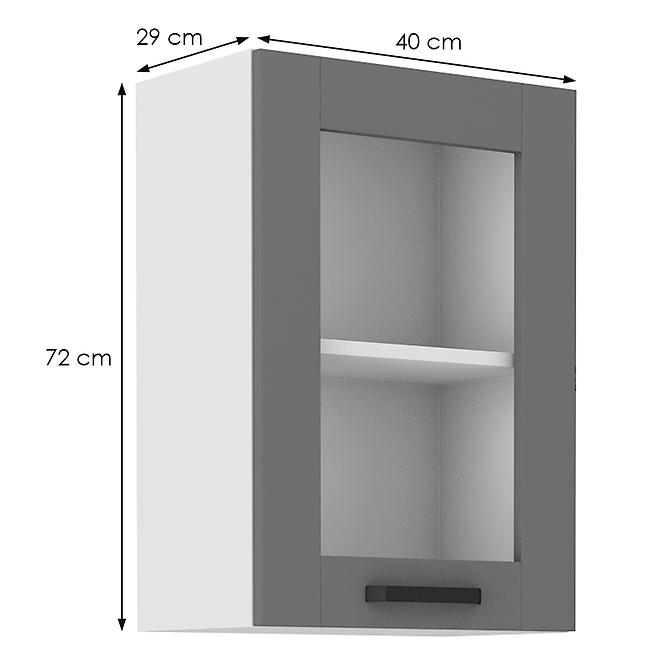 Kuchynská skrinka Luna dustgrey/biela 40GS-72 1F