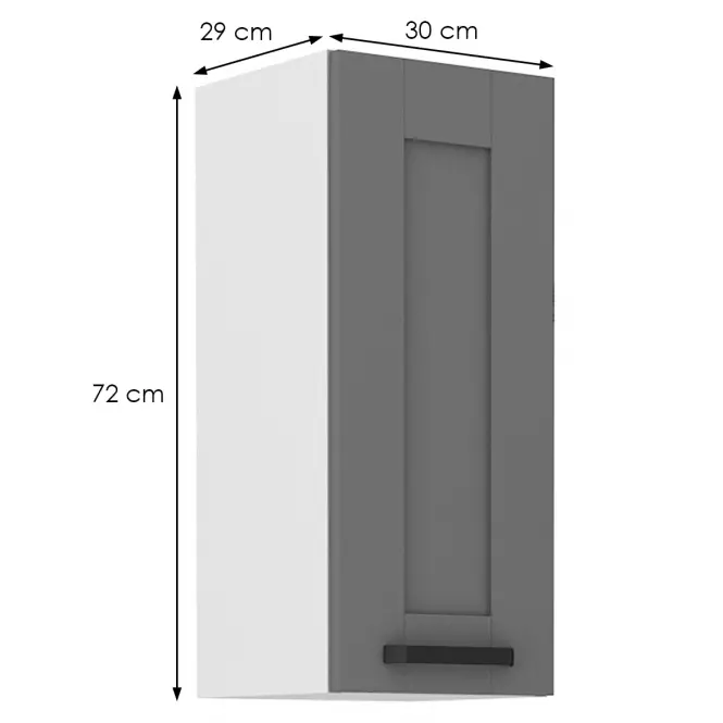 Kuchynská skrinka Luna dustgrey/biela 30G-72 1F