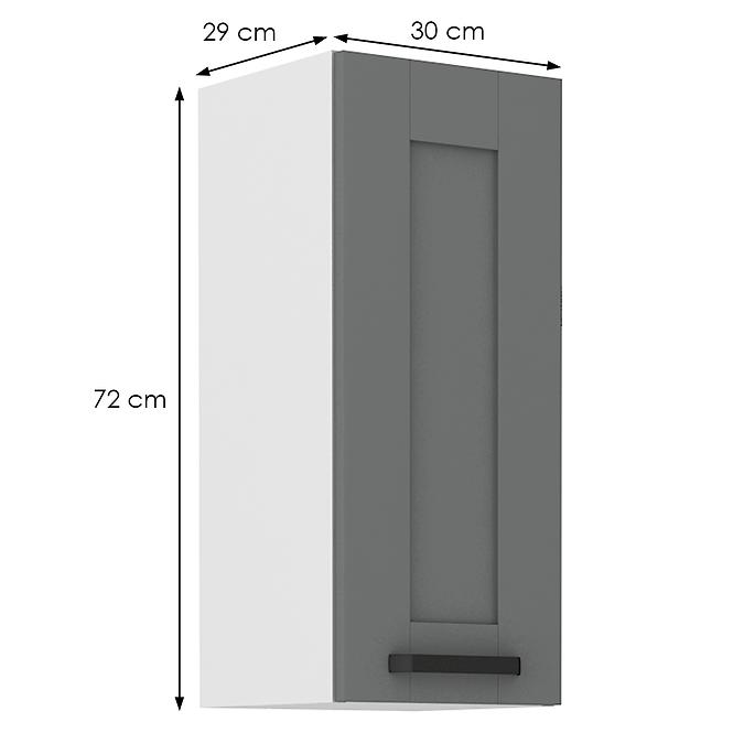 Kuchynská skrinka Luna dustgrey/biela 30G-72 1F