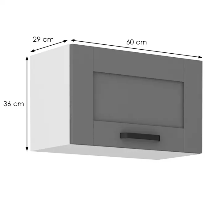 Kuchynská skrinka Luna dustgrey/biela 60GU-36 1F