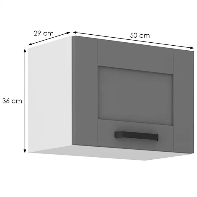 Kuchynská skrinka Luna dustgrey/biela 50GU-36 1F