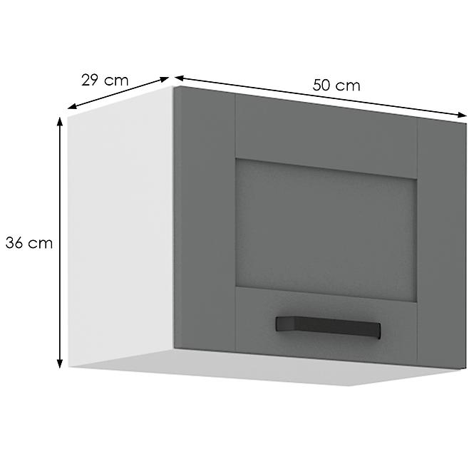 Kuchynská skrinka Luna dustgrey/biela 50GU-36 1F