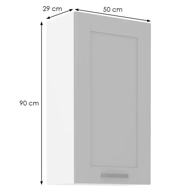 Kuchynská skrinka Luna dustgrey/biela 50G-90 1F