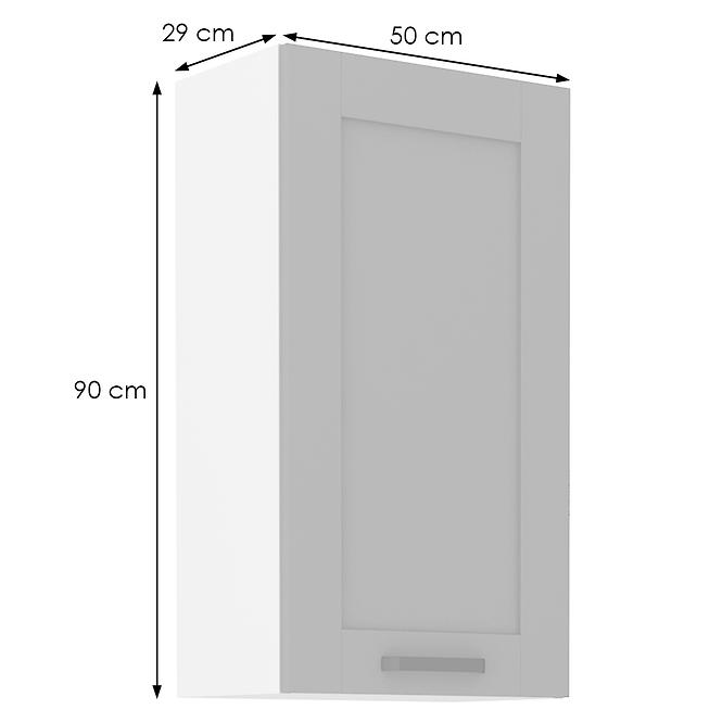 Kuchynská skrinka Luna dustgrey/biela 50G-90 1F
