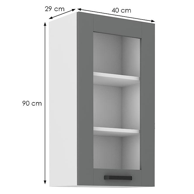 Kuchynská skrinka Luna dustgrey/biela 40GS-90 1F