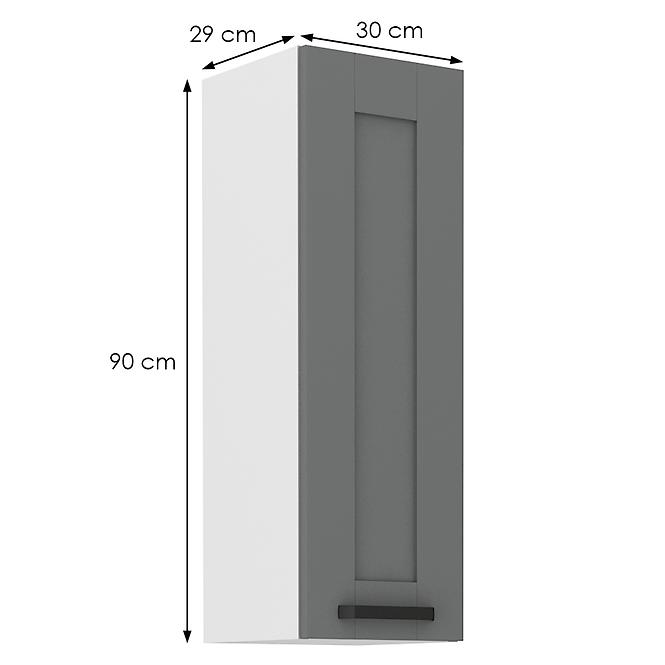 Kuchynská skrinka Luna dustgrey/biela 30G-90 1F