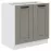 Kuchynská skrinka Luna claygrey/biela 80D 2F BB
