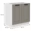 Kuchynská skrinka Luna claygrey/biela 80D 2F BB,2