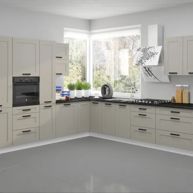 Kuchynská skrinka Luna claygrey/biela 80D 2F BB,8