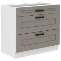 Kuchynská skrinka Luna claygrey/biela 80D 3S BB