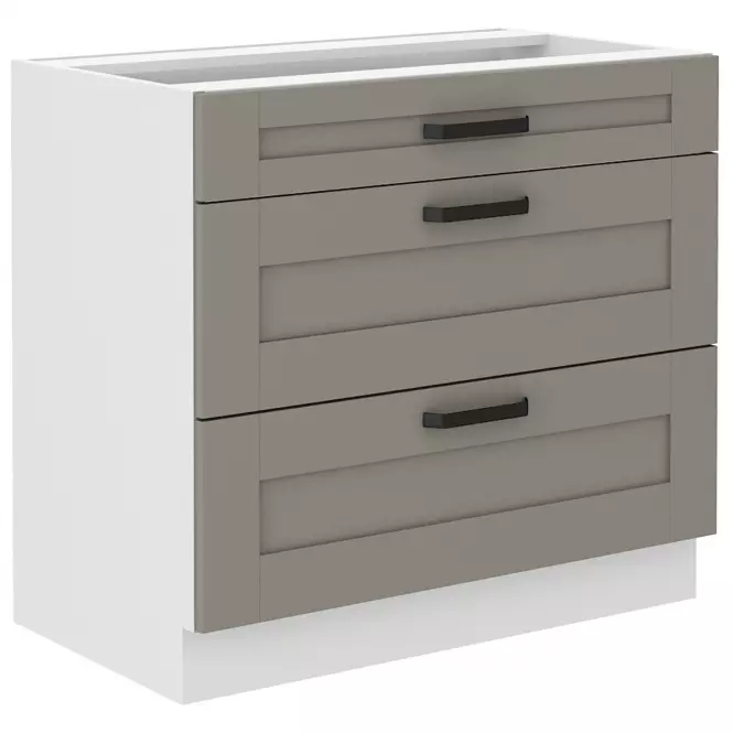Kuchynská skrinka Luna claygrey/biela 80D 3S BB