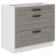 Kuchynská skrinka Luna claygrey/biela 80D 3S BB