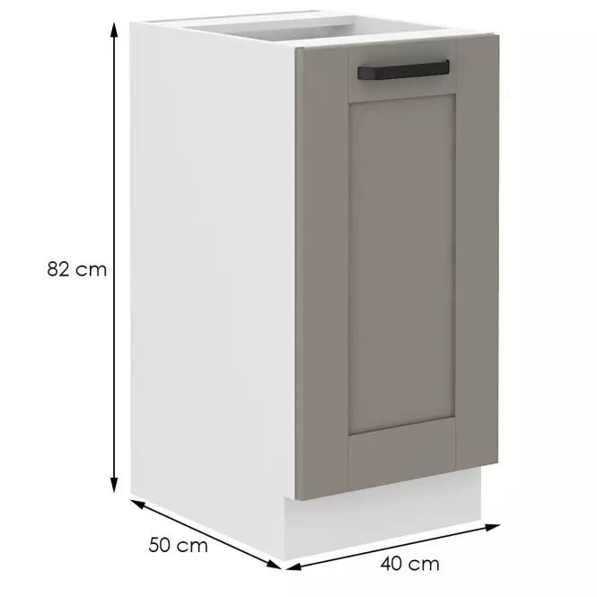 Kuchynská skrinka Luna claygrey/biela 40D 1F BB