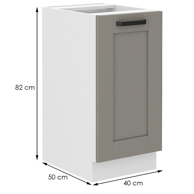 Kuchynská skrinka Luna claygrey/biela 40D 1F BB,2