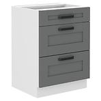 Kuchynská skrinka Luna dustgrey/biela 60D 3S BB