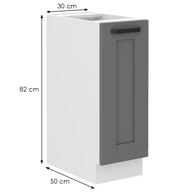 Kuchynská skrinka Luna dustgrey/biela 30D Cargo BB,2