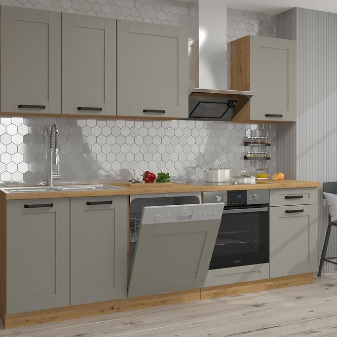 Kuchynská skrinka Luna claygrey/artisan 60DKS-210 3S 1F