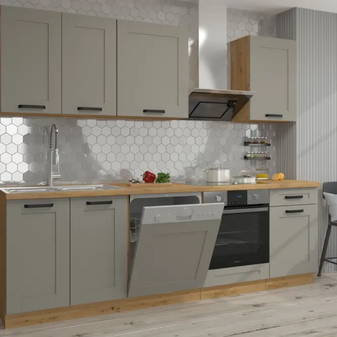 Kuchynská skrinka Luna claygrey/artisan 60LO-210 2F,6