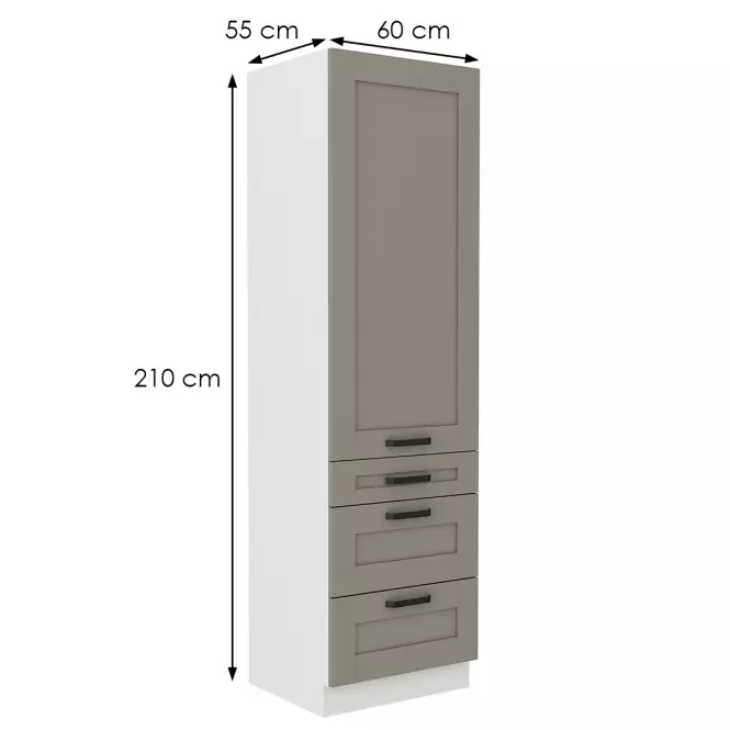 Kuchynská skrinka Luna claygrey/biela 60DKS-210 3S 1F